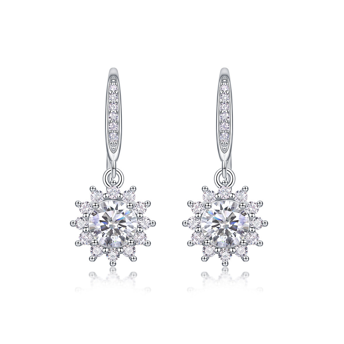 Jewelry Set with a Half-carat Moissanite Diamond 925 Sterling Silver