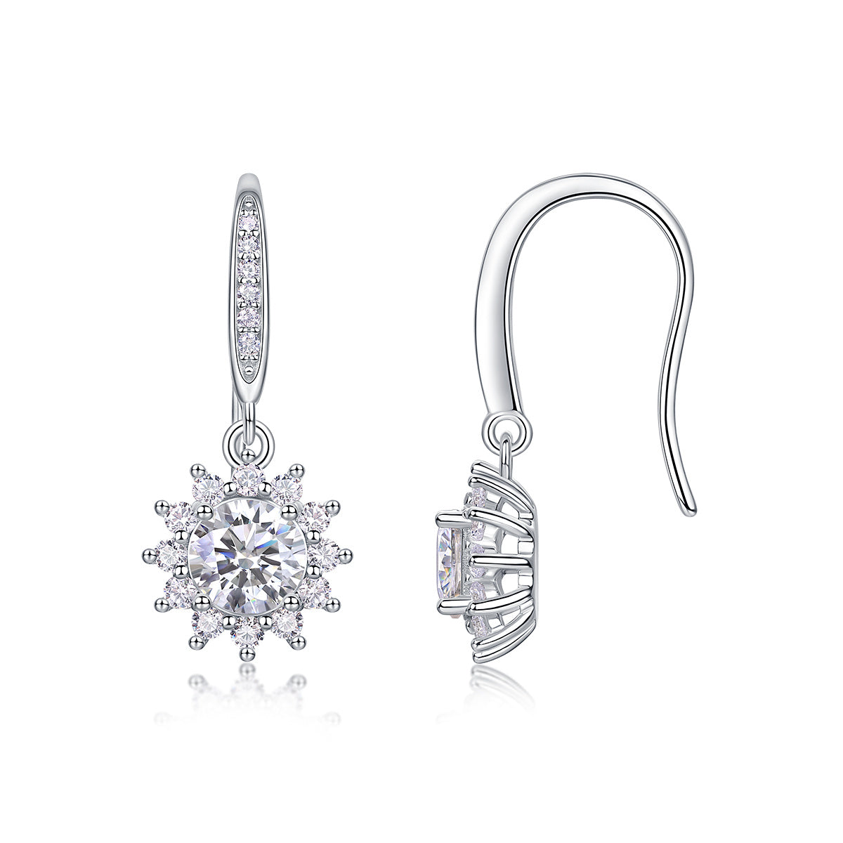 Jewelry Set with a Half-carat Moissanite Diamond 925 Sterling Silver