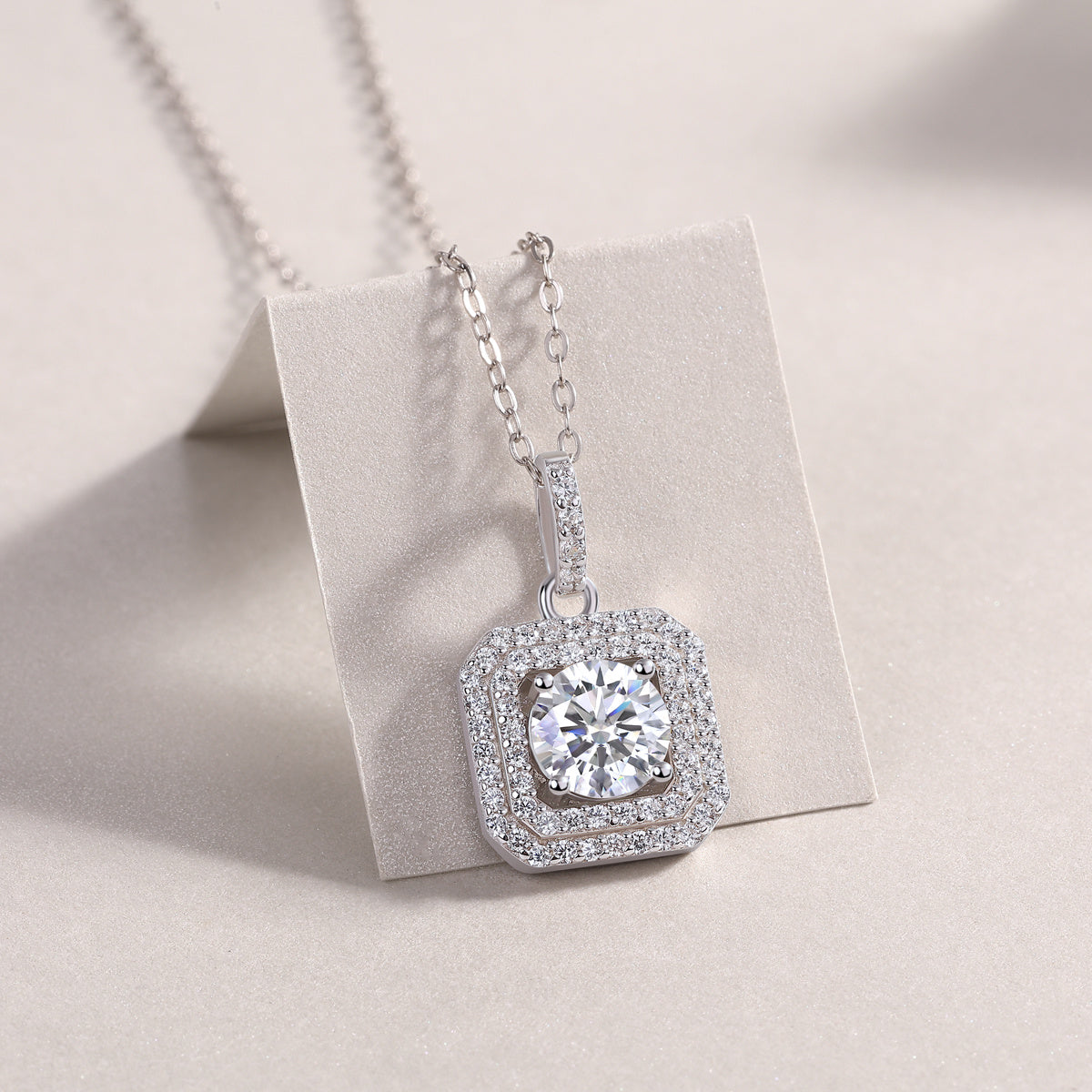 Luxurious Jewelry Piece Set With 1-carat Moissanite 925 Sterling Silver