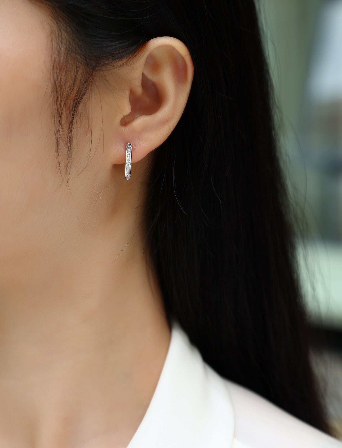 Fashionable Luxurious Earrings Set with Moissanite 925 Sterling Silver