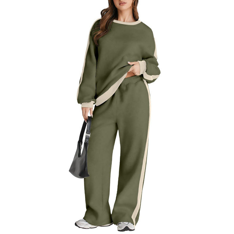 Leisure Color Matching Long Sleeve set
