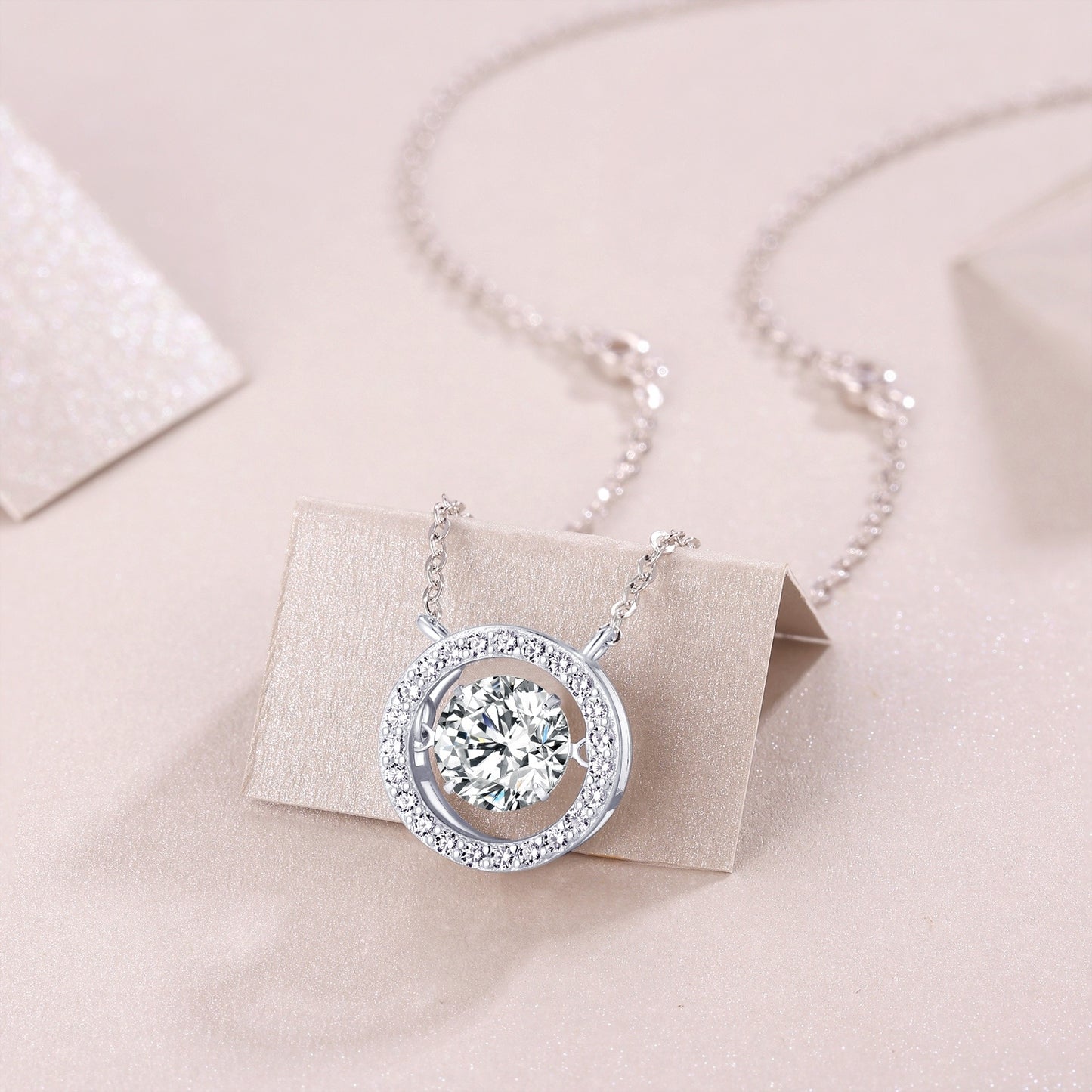 A Fashionable and Luxurious Diamond Jewelry Set With 1-carat Moissanite 925 Sterling Silver
