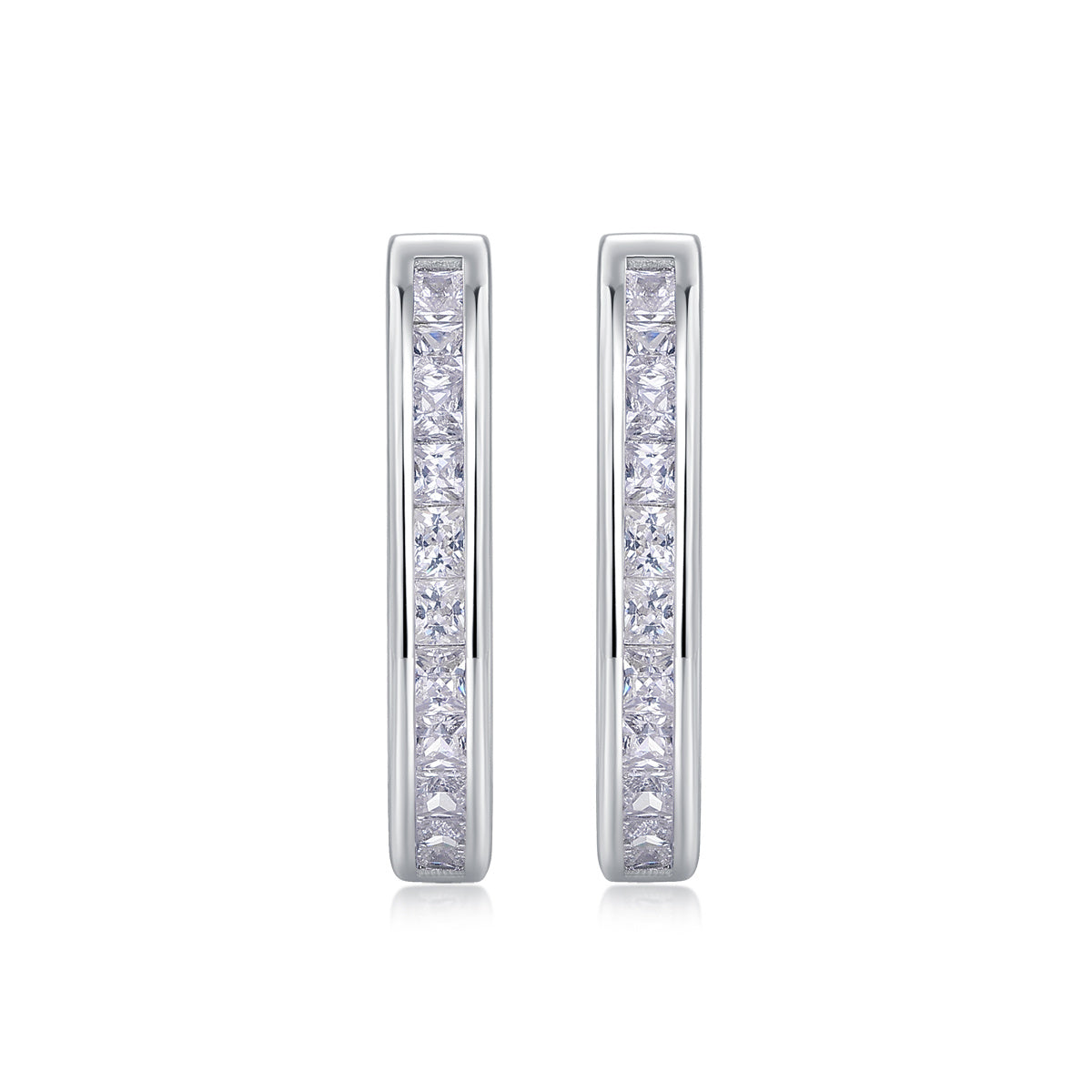 Fashionable Luxurious Earrings Set with Moissanite 925 Sterling Silver