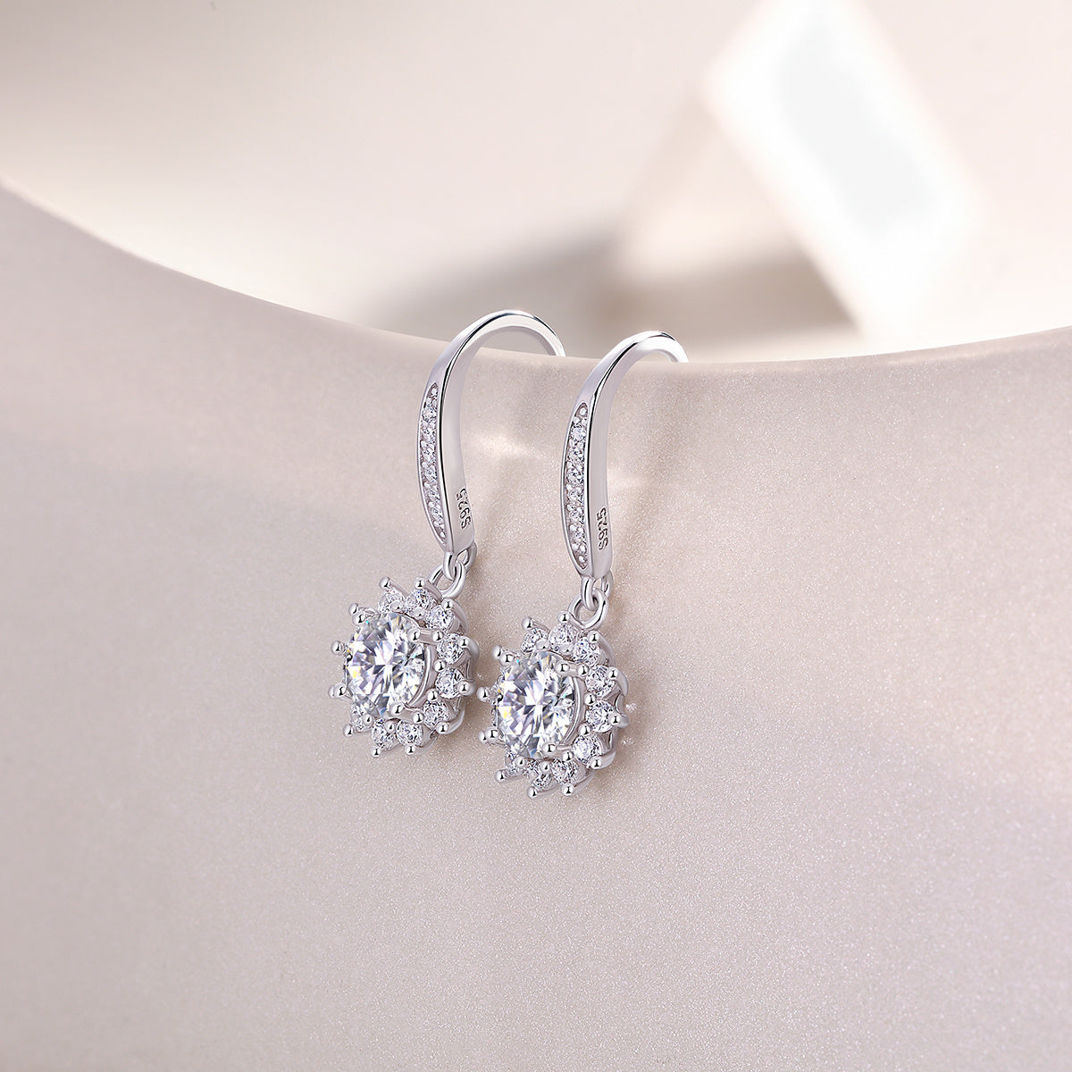 Jewelry Set with a Half-carat Moissanite Diamond 925 Sterling Silver