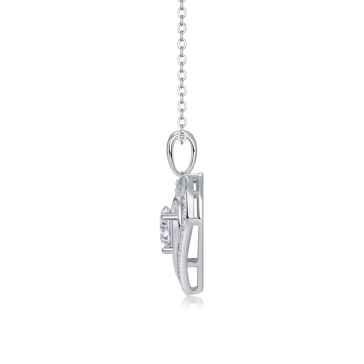 Fashionable Pendant Set With 1-carat Moissanite Diamond S925 Sterling Silver