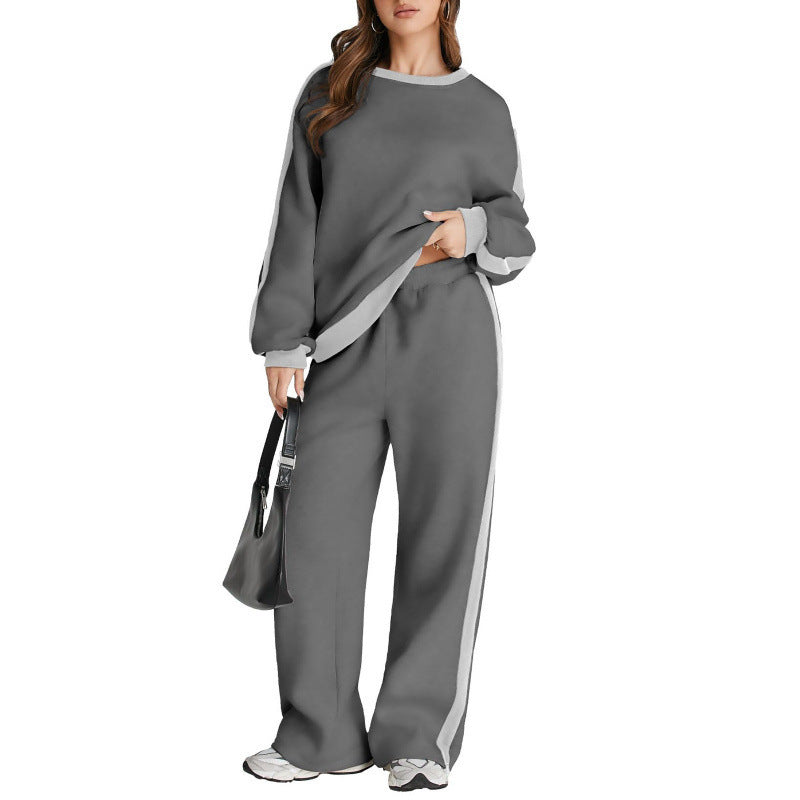Leisure Color Matching Long Sleeve set