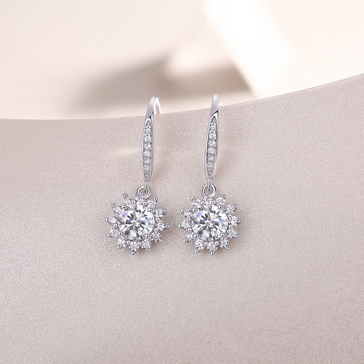 Jewelry Set with a Half-carat Moissanite Diamond 925 Sterling Silver