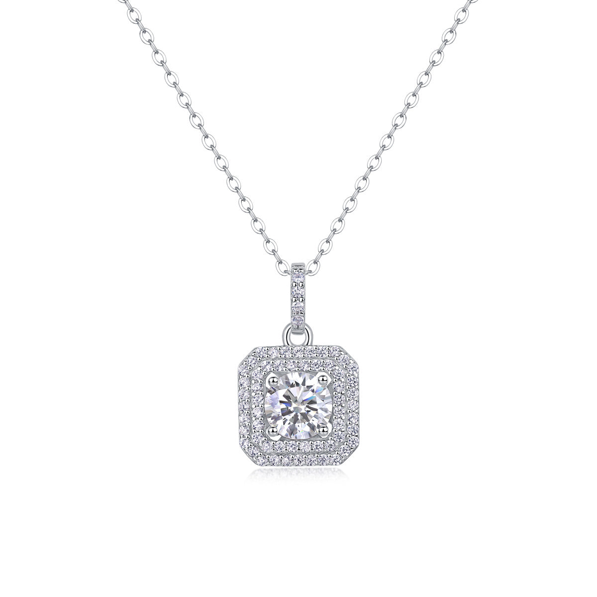 Luxurious Jewelry Piece Set With 1-carat Moissanite 925 Sterling Silver
