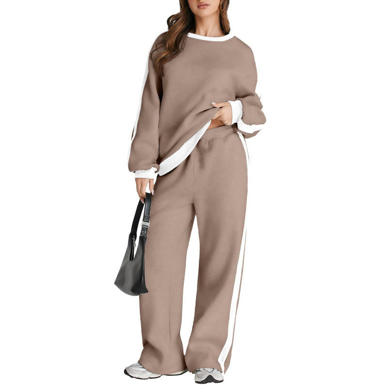 Leisure Color Matching Long Sleeve set