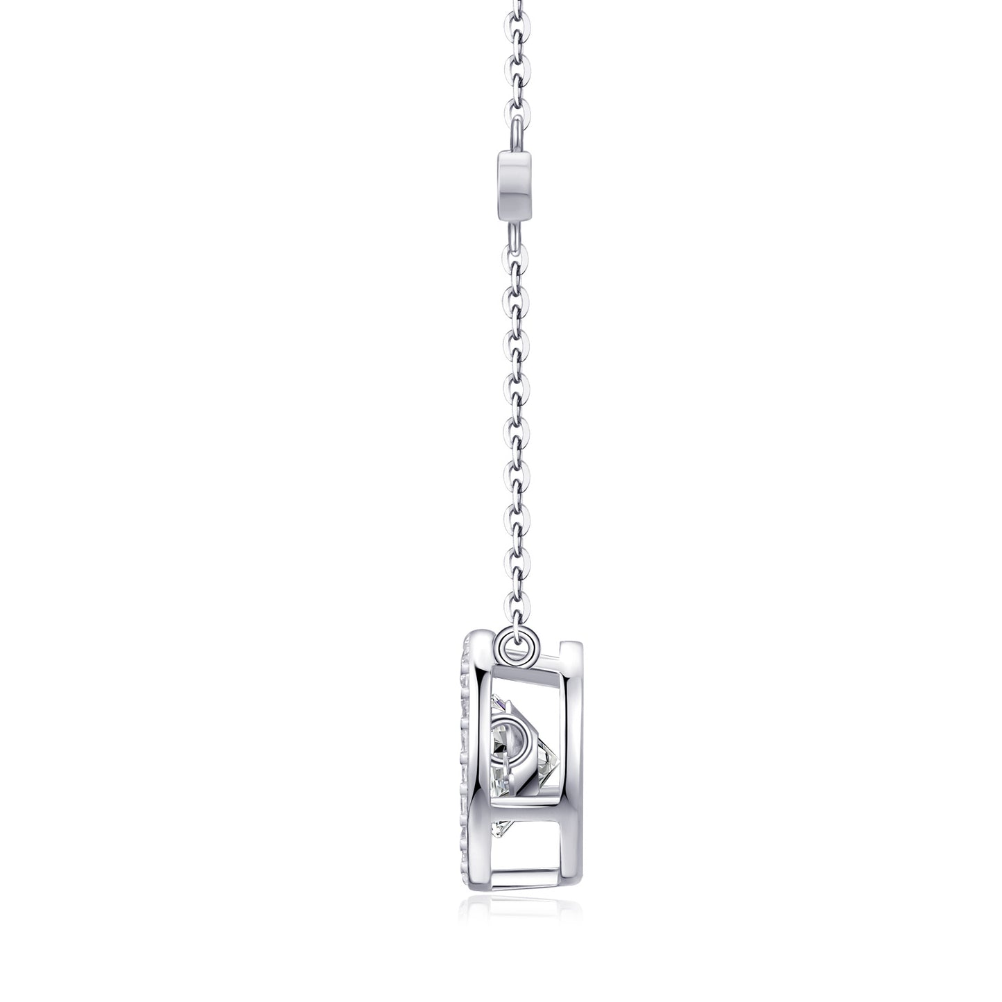 A Fashionable and Luxurious Diamond Jewelry Set With 1-carat Moissanite 925 Sterling Silver