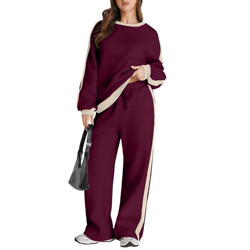 Leisure Color Matching Long Sleeve set