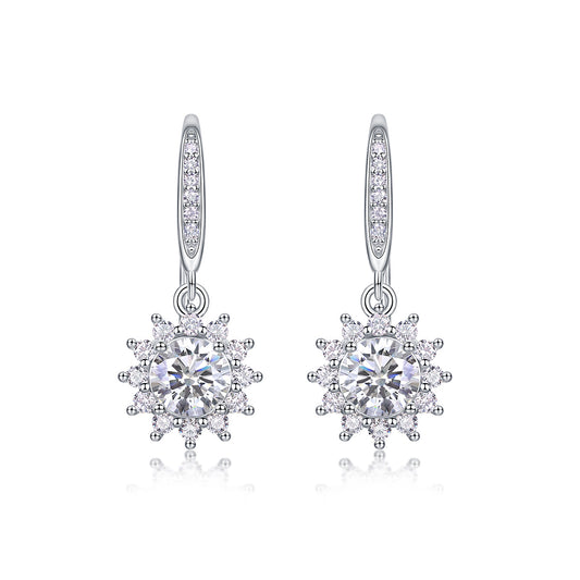 Jewelry Set with a Half-carat Moissanite Diamond 925 Sterling Silver