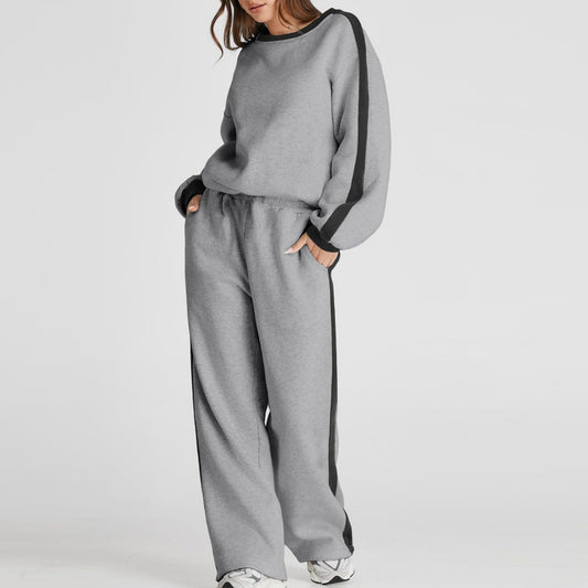 Leisure Color Matching Long Sleeve set