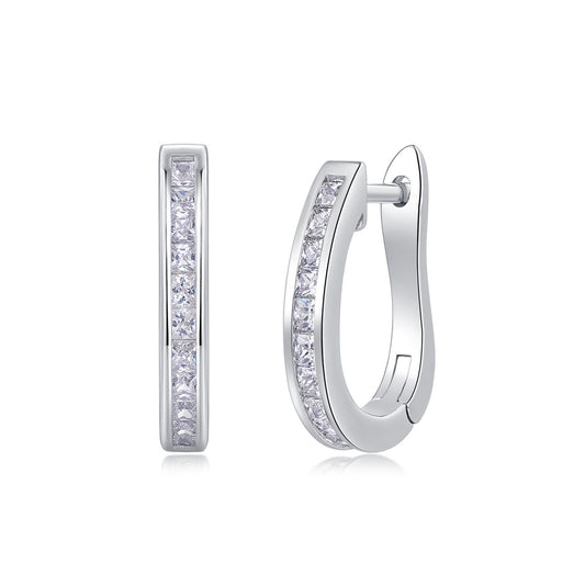 Fashionable Luxurious Earrings Set with Moissanite 925 Sterling Silver