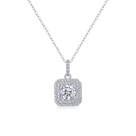 Luxurious Jewelry Piece Set With 1-carat Moissanite 925 Sterling Silver
