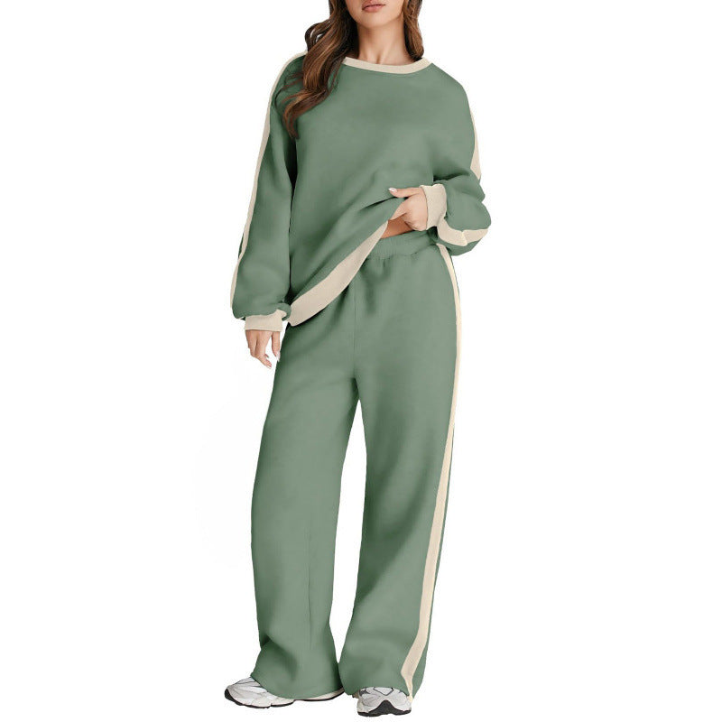 Leisure Color Matching Long Sleeve set